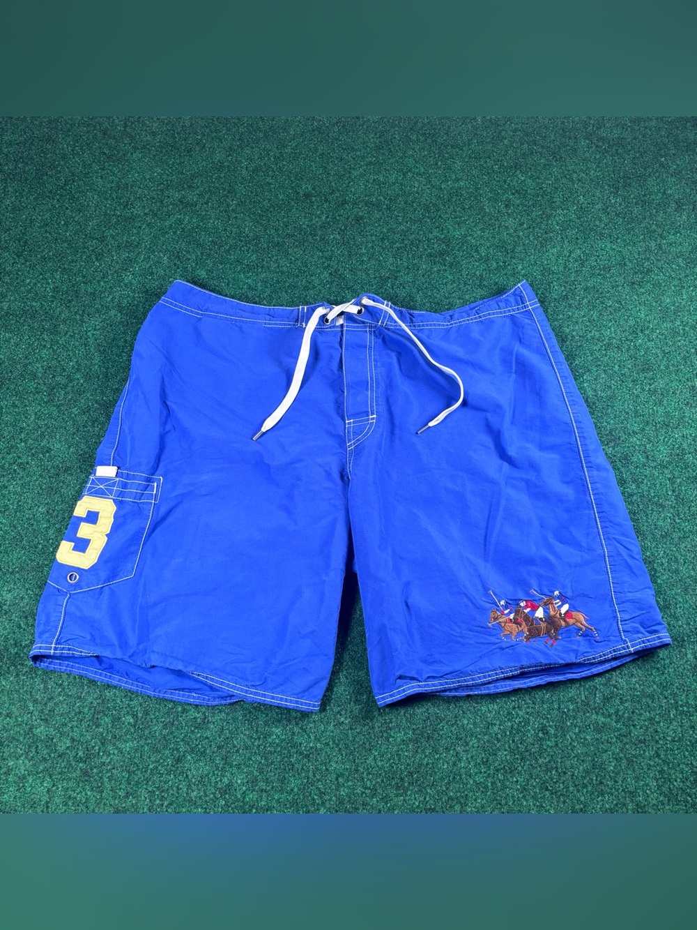 POLO RALPH LAUREN MENS Big Pony SWIM Shorts TRUNKS BLUE/SIZE 36 #26A